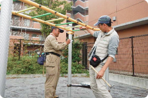 雲梯の落下高さ